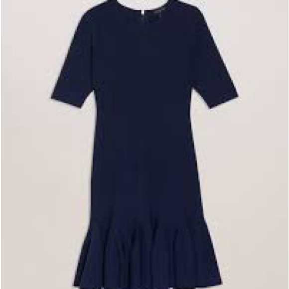 Ted Baker London Navy Fit & Flare Mini Dress - Picture 3 of 8